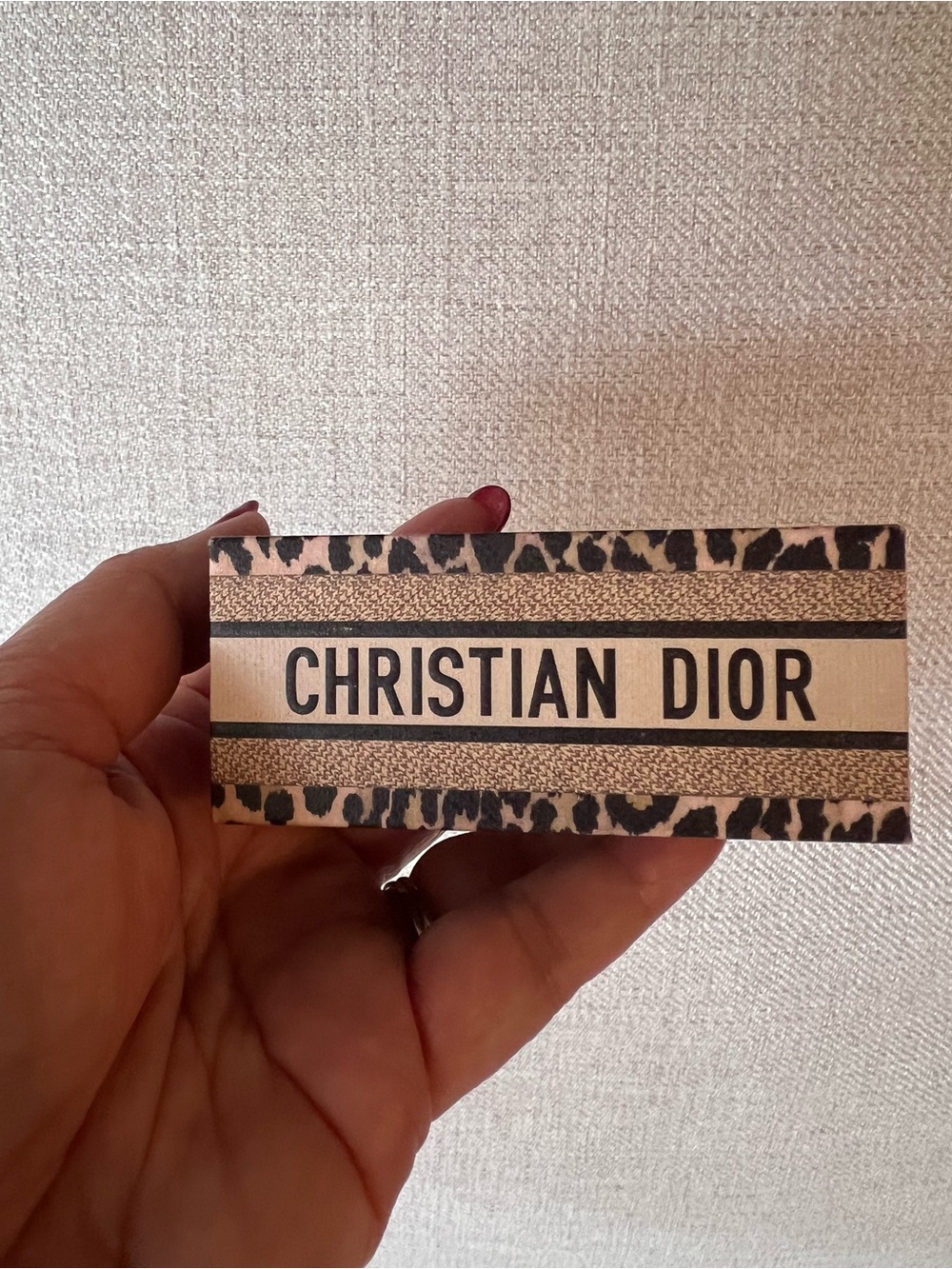 Christian Dior Leopard Print Lipstick Case/Holder Box